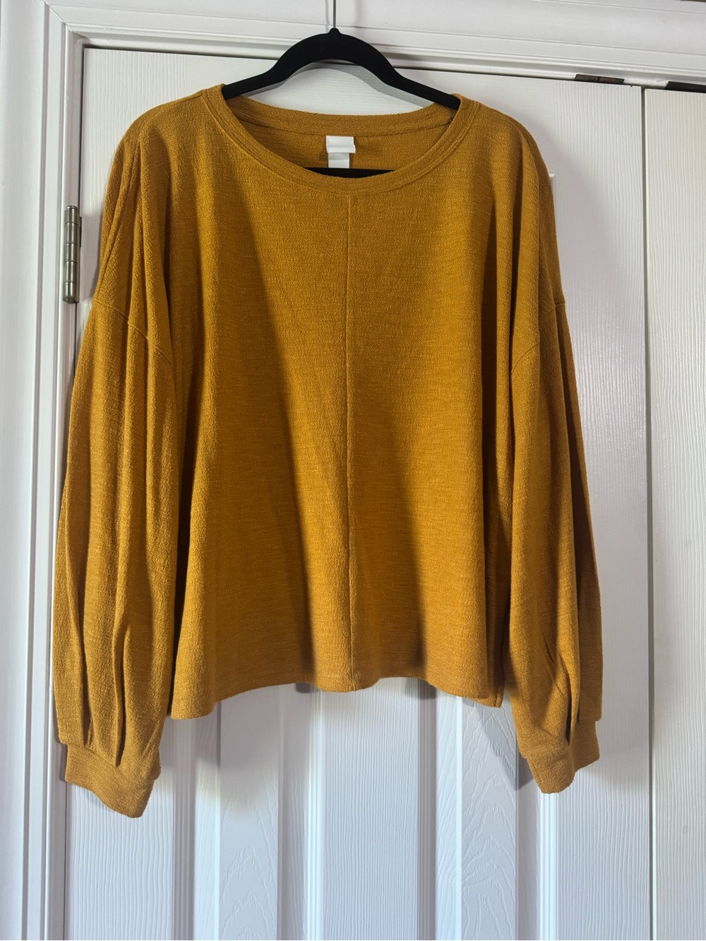 H&M Mustard Yellow Long Sleeve Knit Top